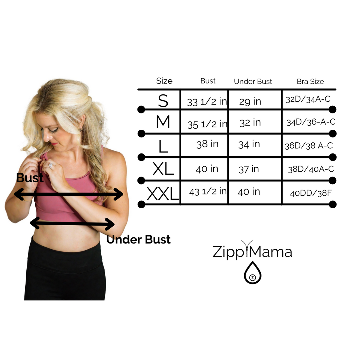 ZippyMama Nursing Sports Crop